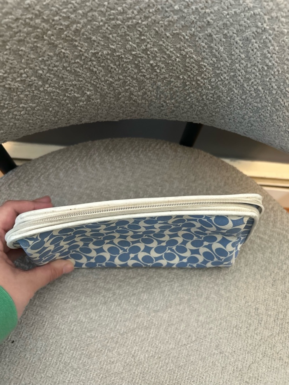Coach Blue Chelsea Heritage Signature Tote with Cosmetic Pouch Set - Picture 9 of 11